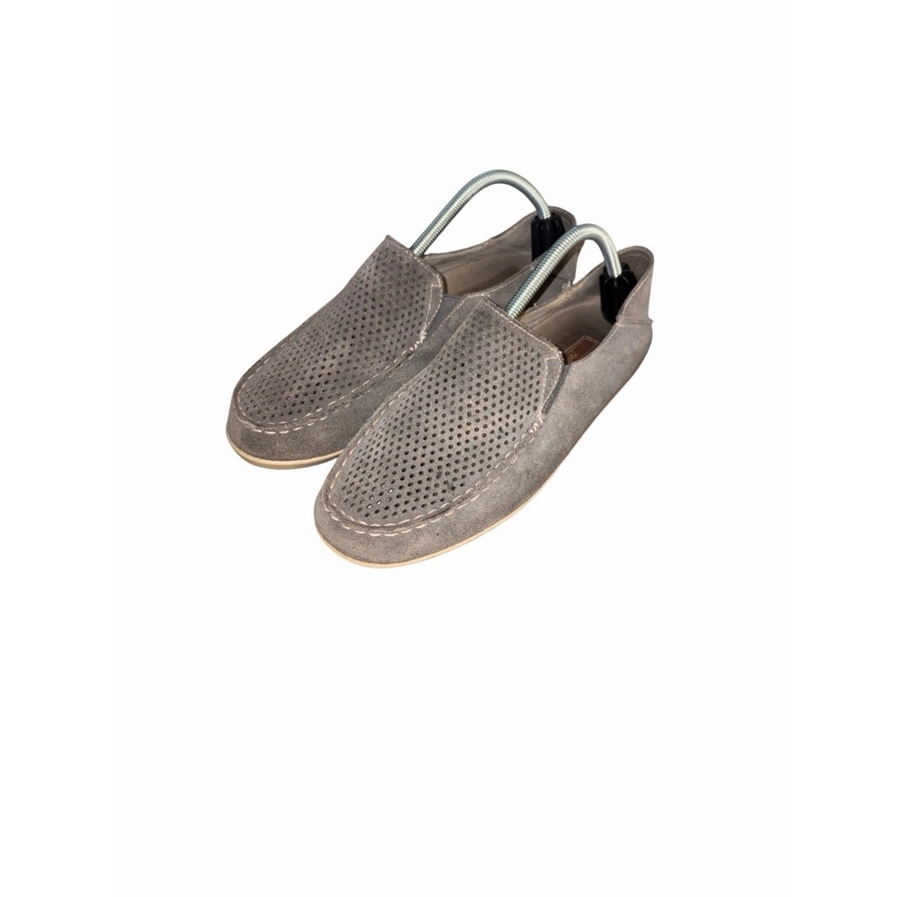 OluKai Nohea Perf Gray Suede Leather Loafer Slip-on Shoes Women's Size 10 - Picture 6 of 7